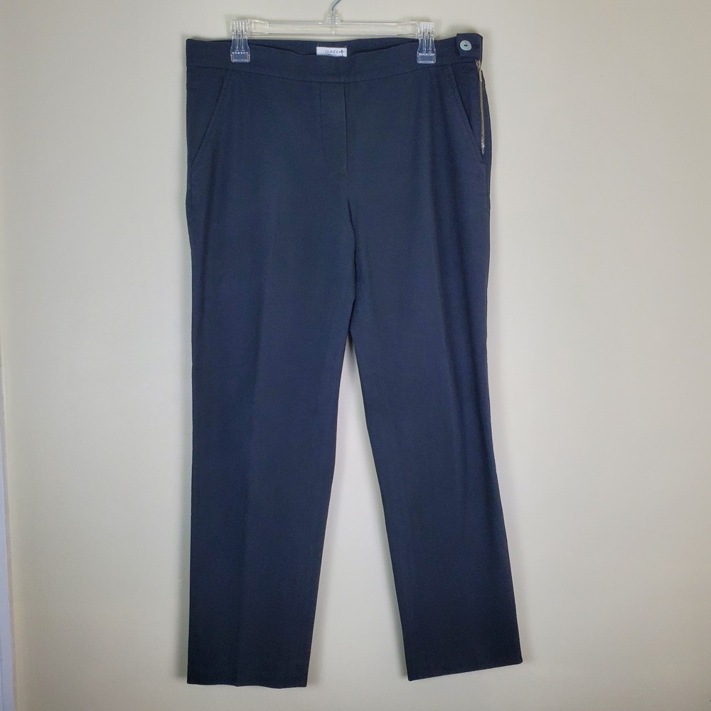 Gunex Italy Black Dress Pants Slacks Women's 8 Business Casual Office Career
